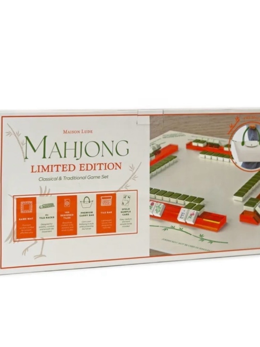 Mahjong Limited Edition - Orange & Green Game Set